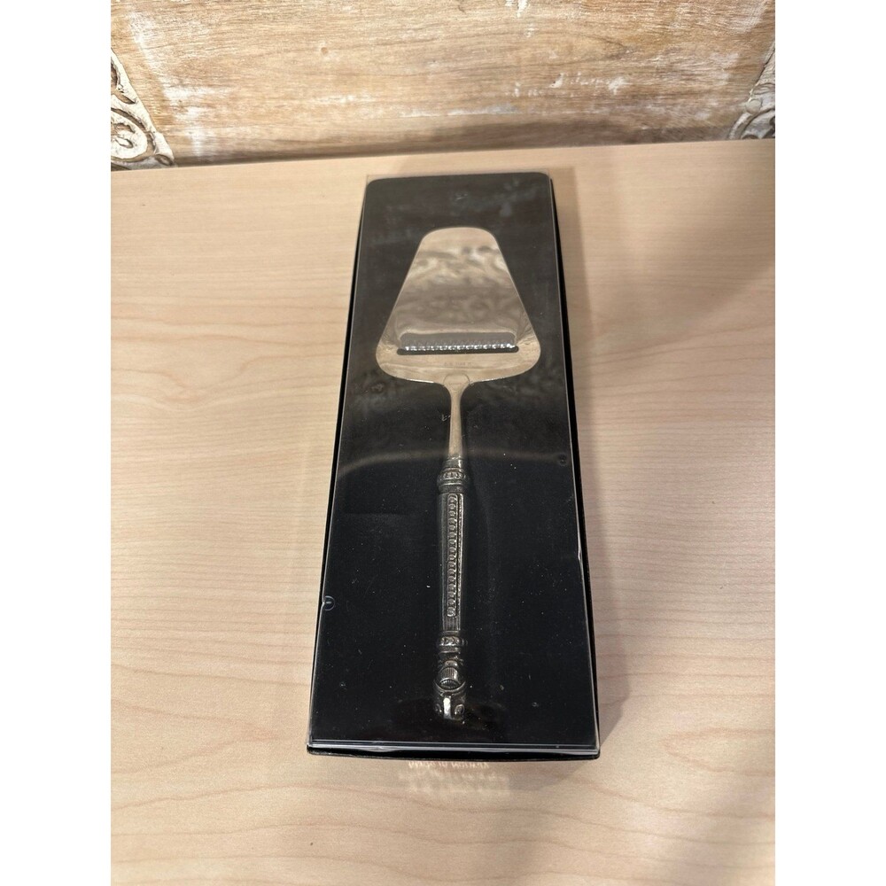 Vintage Stainless Steel Pewter Carved Norway Norge Cheese Slicer Server